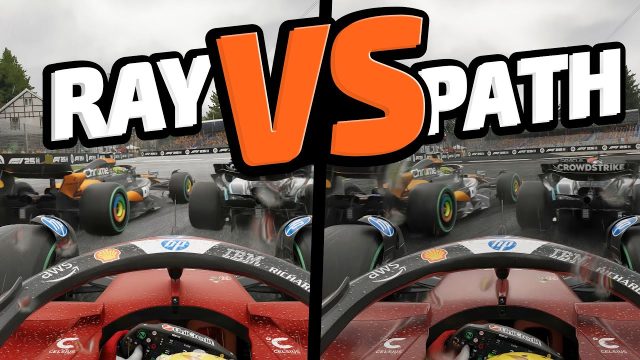 F1 25 Path Tracing vs Ray Tracing Gameplay